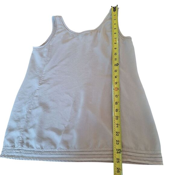 Eileen Fisher Silk Crepe Tank Top Shell Blouse Cami Light Taupe S Neutral Putty - Picture 12 of 14